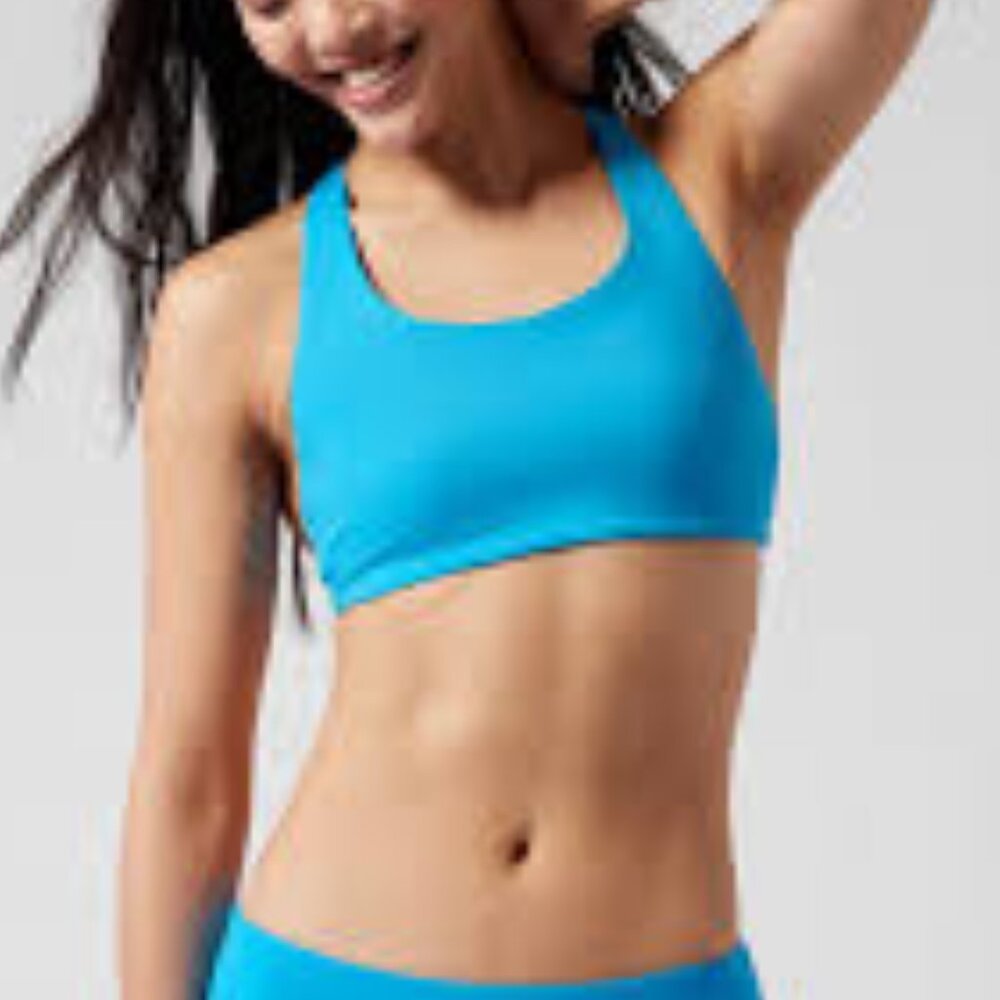 NWT Athleta Malibu Bikini Top A-C in Santorini Blue